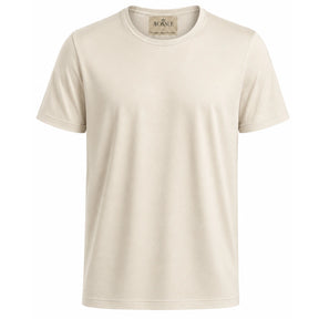 Camiseta masculina algodão egípcio off white frente