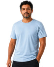 Camiseta Masculina NiloVitta Algodão Egípcio Azul Claro, vista de frente em fundo branco.