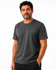 Camiseta Masculina NiloVitta Algodão Egípcio Cinza, vista de frente em fundo branco.