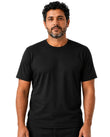 Camiseta Masculina NiloVitta Algodão Egípcio Preta, vista de frente em fundo branco.