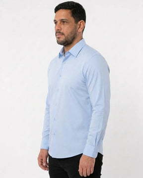 Camisa Social Tech Matteo Azul