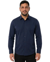 Camisa Social Tech Matteo Azul Marinho