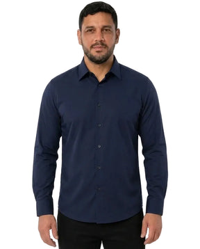 Camisa Social Tech Matteo Azul Marinho