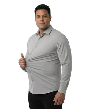 Camisa Social Tech Vitto Cinza Claro